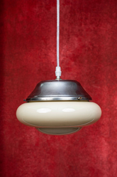 1950s German Art Deco Glass Ceiling Pendant